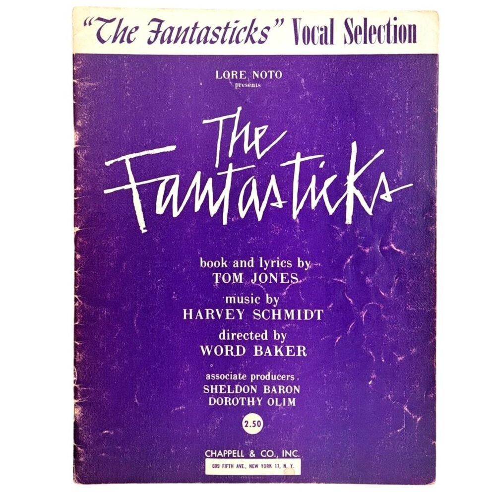 Vintage Fantasticks Vocal Selection Book Tom Jones Harvey Schmidt 1960 Songbook